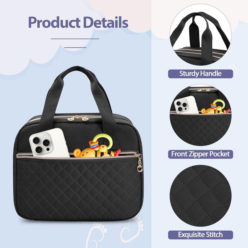 Damero Wearable Breast Pump Bag Compatible with Elvie, Willow and Momcozy Breast Pump, Carrying Case for Wearable Breast Pumps, Pump Parts and More, Black - Image 4